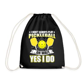 Funny Pickleball Player Paddleball Dinks Boys - Drawstring Bag - black - Front