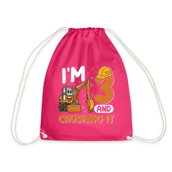 lustiges Silikon Tits Silicon Valley Brüste Boobs - Turnbeutel - Fuchsia - Vorne