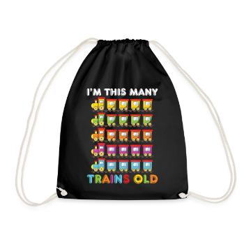 5ème anniversaire, 5 ans trains Lok Kids Boy Boy train - Sac de sport léger - noir - Devant