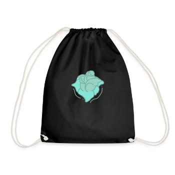 Rose Red Rose Hand-drawn - Drawstring Bag - black - Front
