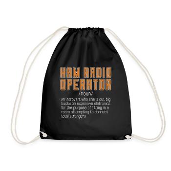 Ham Radio Operator An Introvert Who Amateur Radio - Turnbeutel - Schwarz - Vorne