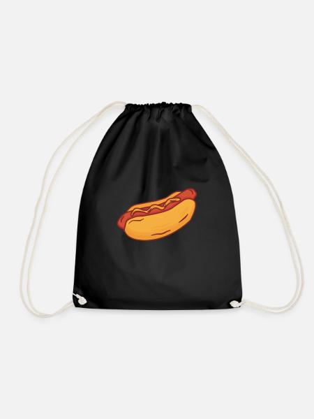 Hot Dog - Turnbeutel - Schwarz