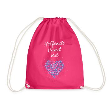 Helfende Hand mit Herz Ehrenamtliche Helferin - Turnbeutel - Fuchsia - Vorne