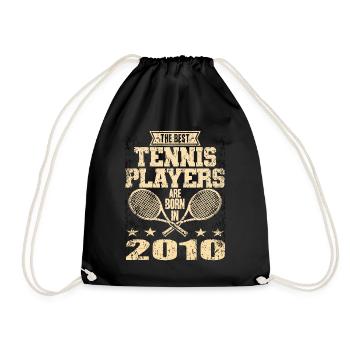 The Best Tennis Players Are Born In 2010 - Drawstring Bag - black - Front