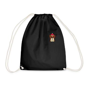Boxer Chien de Noël pixélisé drôle - Sac de sport léger - noir - Devant