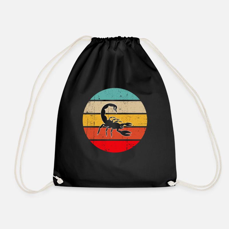 Skorpion Retro - Turnbeutel - Schwarz