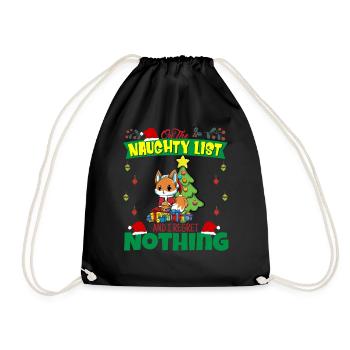 Sur la liste coquine et je ne regrette rien Père Noël - Sac de sport léger - noir - Devant