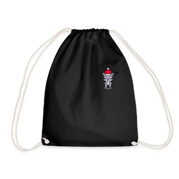 Noël pixélisé Rhino - Drôle de Noël Rhino - Sac de sport léger - noir - Devant