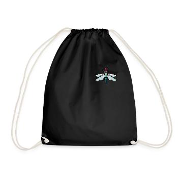 Dragonfly Pixelated Christmas - Drôle de libellule - Sac de sport léger - noir - Devant