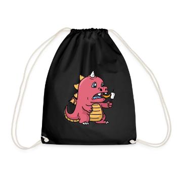 Bébé Dragon Affamé Faim Faim Enfants Bébé - Sac de sport léger - noir - Devant