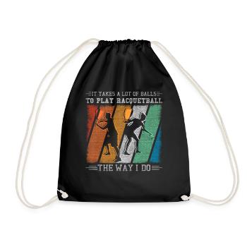 Il faut beaucoup de balles pour jouer au racquetball - Sac de sport léger - noir - Devant