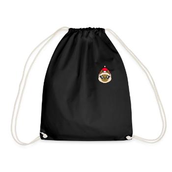 Siamese Cat Pixelated Christmas - Funny Cat - Drawstring Bag - black - Front