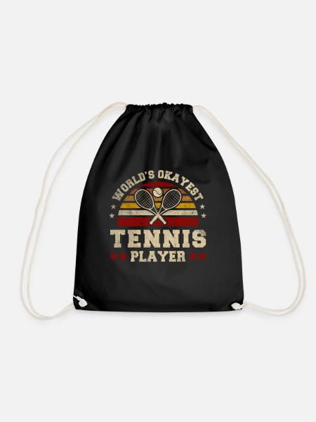 Worlds Okayest Tennis Player Retro Tennis - Turnbeutel - Schwarz
