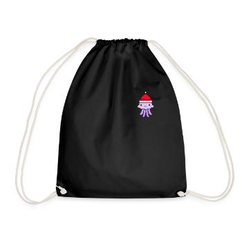 Méduses pixélisées de Noël - Drôle de méduse - Sac de sport léger - noir - Devant