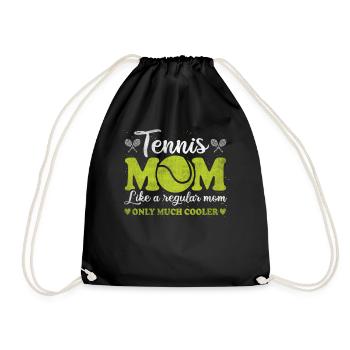 Cool Tennis Mom Tennis Player Mother - Drawstring Bag - black - Front