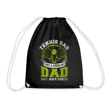 Cool Tennis Dad Tennis Player Father - Drawstring Bag - black - Front