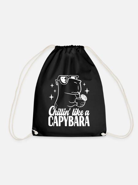 Capybara - Turnbeutel - Schwarz