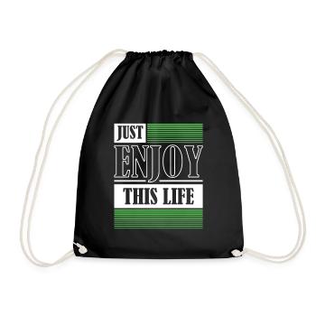 Profitez simplement de cette vie, profitez de votre vie - Sac de sport léger - noir - Devant