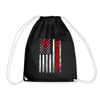 MRI Technologist American Flag, Radiologic MRI tec - Turnbeutel - Schwarz - Vorne