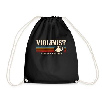 Violon Violoniste Rétro Vintage - Sac de sport léger - noir - Devant