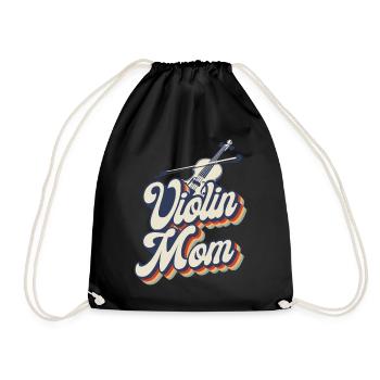 Violon Violoniste Maman Rétro Vintage - Sac de sport léger - noir - Devant