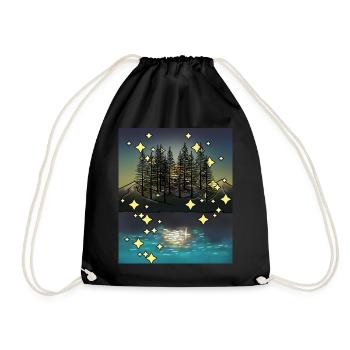 Étoiles nocturnes Nature Nature Lovers Stardust Arbres - Sac de sport léger - noir - Devant