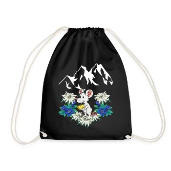 Autriche Alpes Fromage Plaisir Suisse Souris Rongeur Enfant - Sac de sport léger - noir - Devant