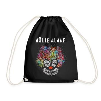 Kölle Alaaf Kölner Karneval Fasching Viva Colonia - Turnbeutel - Schwarz - Vorne