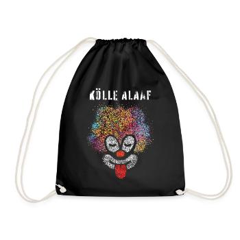 Kölle Alaaf Kostümersatz Clown Karneval Kölsch - Turnbeutel - Schwarz - Vorne