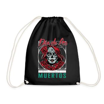 Dia De Los Muertos Shirt, Garbancera Catrina - Drawstring Bag - black - Front