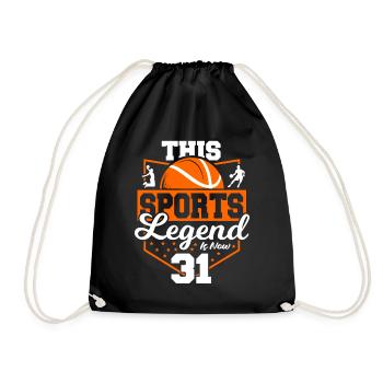 This sports legend is now 31, basketball game - Drawstring Bag - black - Front