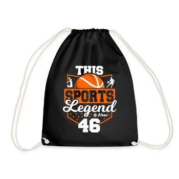 Cette légende du sport a maintenant 46 ans, jeu de basket-ball - Sac de sport léger - noir - Devant