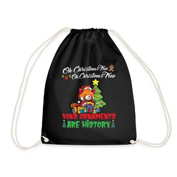 Oh Christmas Tree Your Ornaments Are History - Drawstring Bag - black - Front