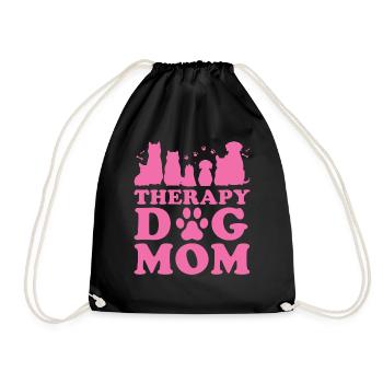 Therapiehund Mama - Turnbeutel - Schwarz - Vorne