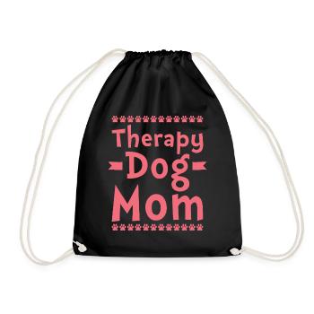 Therapiehund Mama - Turnbeutel - Schwarz - Vorne