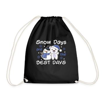 Eisbär Snow Days are the best days Winter - Drawstring Bag - black - Front