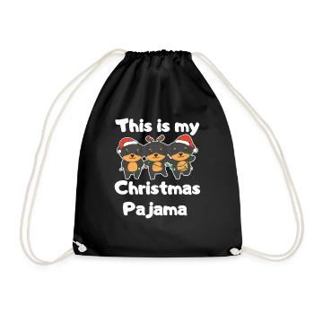 Rottweiler Pyjamas de Noël Chiens - Sac de sport léger - noir - Devant