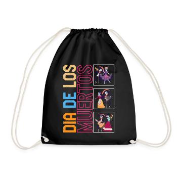 Chemise Dia de los Muertos, Ballet Folklorico Sugar - Sac de sport léger - noir - Devant