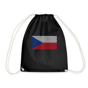 Drapeau de la République tchèque - Sac de sport léger - noir - Devant