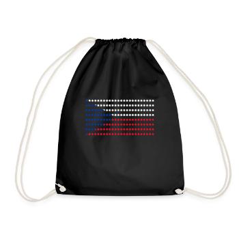 Drapeau de la République tchèque - Sac de sport léger - noir - Devant