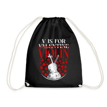 Violoniste violoniste Saint-Valentin - Sac de sport léger - noir - Devant