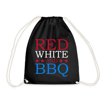 Rot Weiß Und Bbq 4. Juli Unabhängigkeitstag - Turnbeutel - Schwarz - Vorne