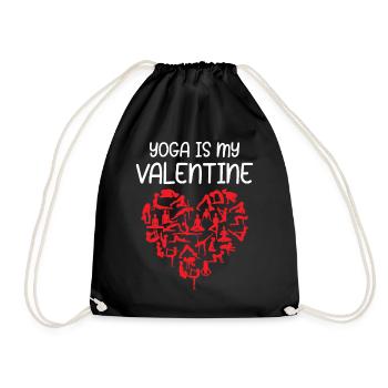Yoga de la Saint-Valentin Dire ma Saint-Valentin - Sac de sport léger - noir - Devant