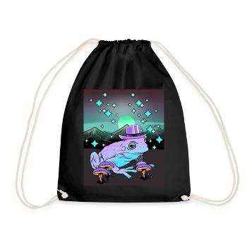 Nature Frog Magical Toad Amphibian Wizard Child - Drawstring Bag - black - Front