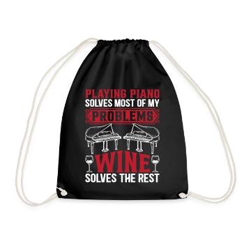 Jouer du piano résout la plupart de mes problèmes - Keyboar - Sac de sport léger - noir - Devant
