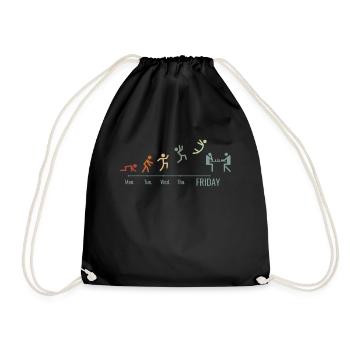 Chess player chessboard chess game - Drawstring Bag - black - Front