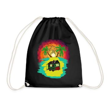 Summer Holiday Island Cabin Trailer Tourisme de vacances - Sac de sport léger - noir - Devant