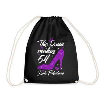 Cette reine fait 54 look Fabuleux 54e anniversaire - Sac de sport léger - noir - Devant