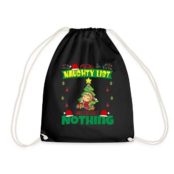 Sur la liste coquine et je ne regrette rien Père Noël - Sac de sport léger - noir - Devant