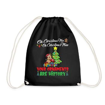 Oh Christmas Tree Your Ornaments Are History - Drawstring Bag - black - Front